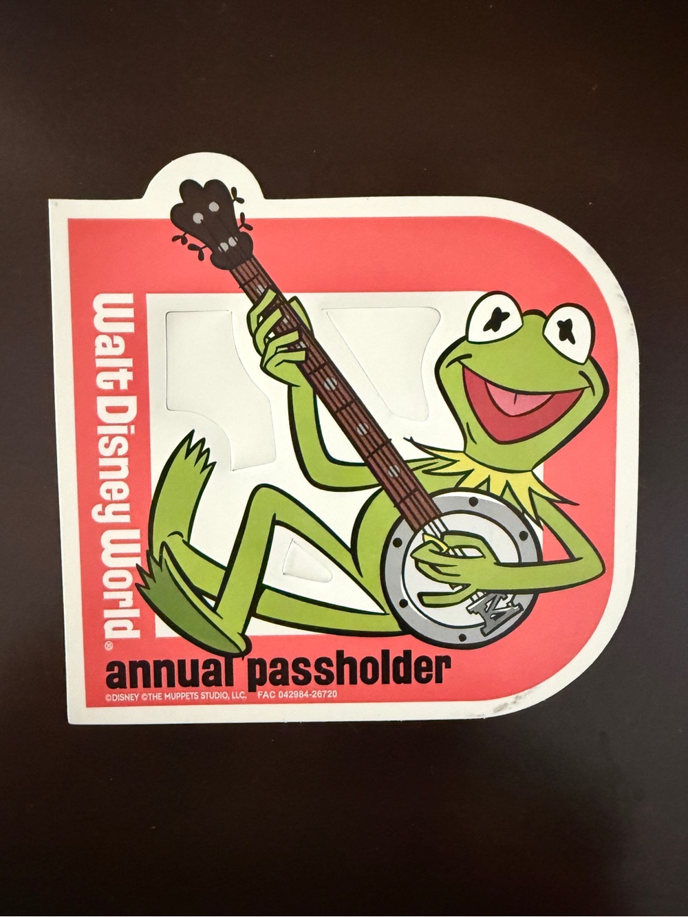 Walt Disney World Kermit The Frog Annual Passholder Magnet